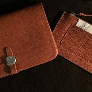 Hermes Tan Dogon Togo Wallet Duo